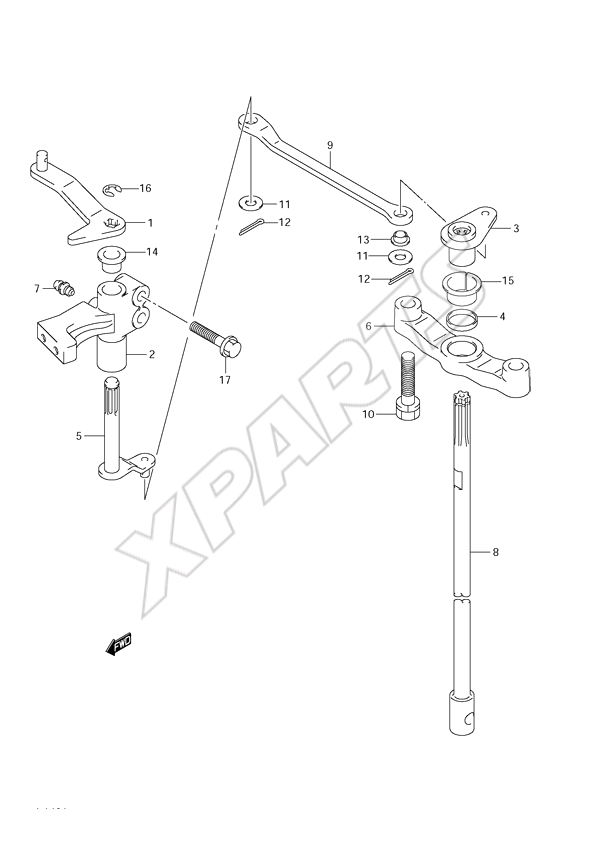  Clutch ShaftDF 140T (S/N 375471  Older)DF 140Z (S/N 371346  Older) til Suzuki motor